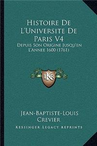 Histoire De L'Universite De Paris V4