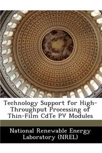 Technology Support for High-Throughput Processing of Thin-Film Cdte Pv Modules
