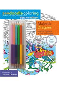 Zendoodle Coloring: Majestic Dragons