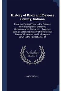 History of Knox and Daviess County, Indiana