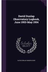 David Dunlap Observatory Logbook, June 1953-May 1954