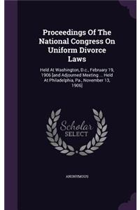 Proceedings of the National Congress on Uniform Divorce Laws