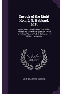 Speech of the Right Hon. J. G. Hubbard, M.P.