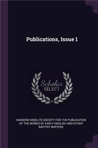 Publications, Issue 1