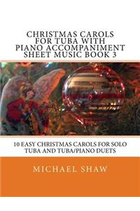 Christmas Carols For Tuba With Piano Accompaniment Sheet Music Book 3