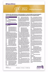 CPT Express Reference Coding Card 2022: Neurology/Neurosurgery