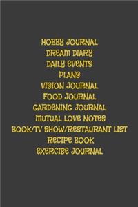 Thoughts Notes Plans Notebook