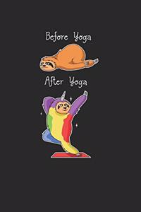 Yoga Sloth Notebook - Yoga Teacher Journal Planner