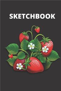 funny strawberry sketchbook
