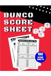 Bunco Score Sheet