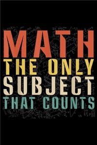 Math The Only Subject That Counts