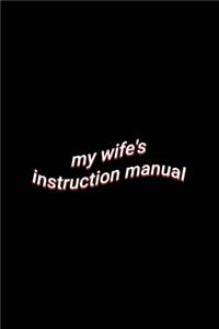 my wife's instruction manual