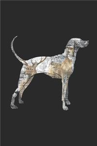 Hunting Dog With Forest Deer Silhouette