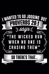 I Wanted To Go Jogging But Proverbs 28