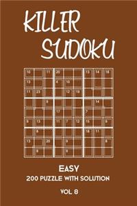 Killer Sudoku Easy 200 Puzzle With Solution Vol 8