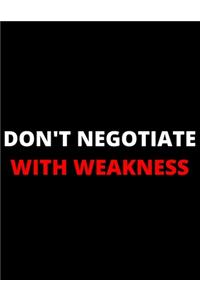 Don't Negotiate With Weakness