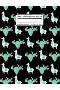 Cactus & Llama Composition Notebook