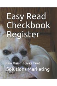 Easy Read Checkbook Register
