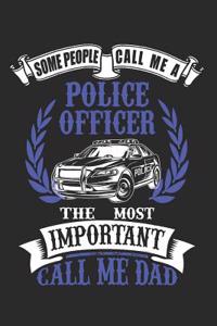 Police Officer Dad Police Car Notebook