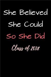 She Believed She Could So She Did Class of 2018