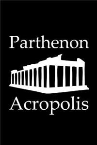 Parthenon in Acropolis - Lined Notebook with Black Cover