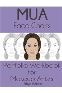 MUA Face Charts Portfolio Workbook for Makeup artists Rhya Edition