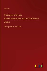 Sitzungsberichte der mathematisch-naturwissenschaftlichen Classe