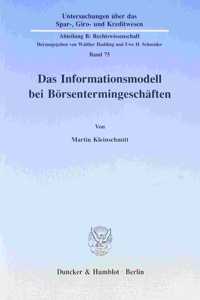 Das Informationsmodell Bei Borsentermingeschaften