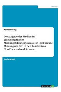 Aufgabe der Medien im gesellschaftlichen Meinungsbildungsprozess. Ein Blick auf die Meinungsmärkte in den Landkreisen Nordfriesland und Stormarn