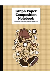 Graph Paper Composition Notebook Quad Rule 5x5 Grid Paper - 150 Sheets (Large, 8.5 x 11")