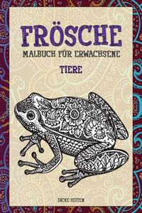 Malbuch für Erwachsene - Dicke Seiten - Tiere - Frösche