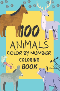 100 Animal Color By Number Coloring Book