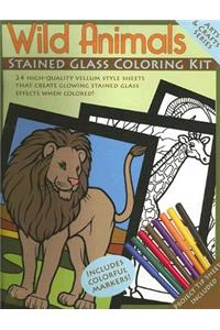 Wild Animals Stained Glass Coloring Kit