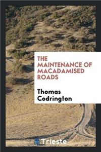 Maintenance of Macadamised Roads