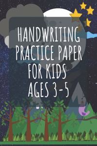 Handwriting Practice Paper For Kids Ages 3-5