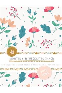Monthly & Weekly Planner 2019 - 2020 with Gratitude Journal, Habit & Mood Tracker, TO-DO Lists