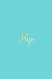 Hope: Personalized Name Turquoise Matte Soft Cover Notebook Journal to Write In. 120 Blank Lined Pages