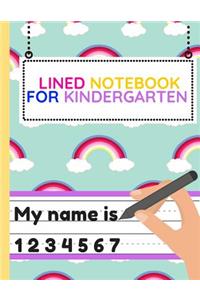 Lined Notebook for Kindergarten