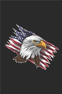 Patriotic Bald Eagle Head Stars and Stripes Flag