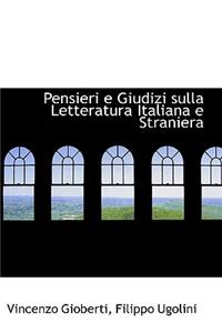Pensieri E Giudizi Sulla Letteratura Italiana E Straniera