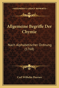 Allgemeine Begriffe Der Chymie