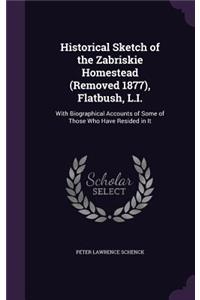 Historical Sketch of the Zabriskie Homestead (Removed 1877), Flatbush, L.I.