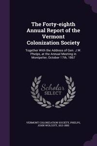 The Forty-eighth Annual Report of the Vermont Colonization Society