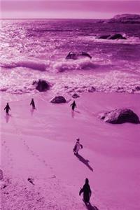 Alive! little penguin friends - Magenta duotone - Photo Art Notebooks (6 x 9 series)