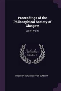 Proceedings of the Philosophical Society of Glasgow