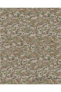Notebook, Camouflaged, Lined, 8"x10", 200 pages