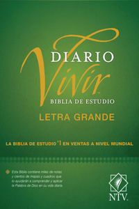 Biblia de Estudio del Diario Vivir Ntv, Letra Grande (Tapa Dura, Índice, Letra Roja)