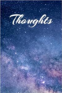 Thoughts: Journal, Blank Book Lavender Blue Starry Sky: Volume 8