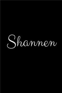 Shannen: notebook with the name on the cover, elegant, discreet, official notebook for notes