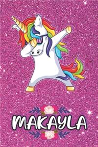 Makayla - Dabbing Unicorn Notebook